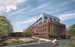 Rendering of the new office being built along Thomas Blvd in North Point Breeze