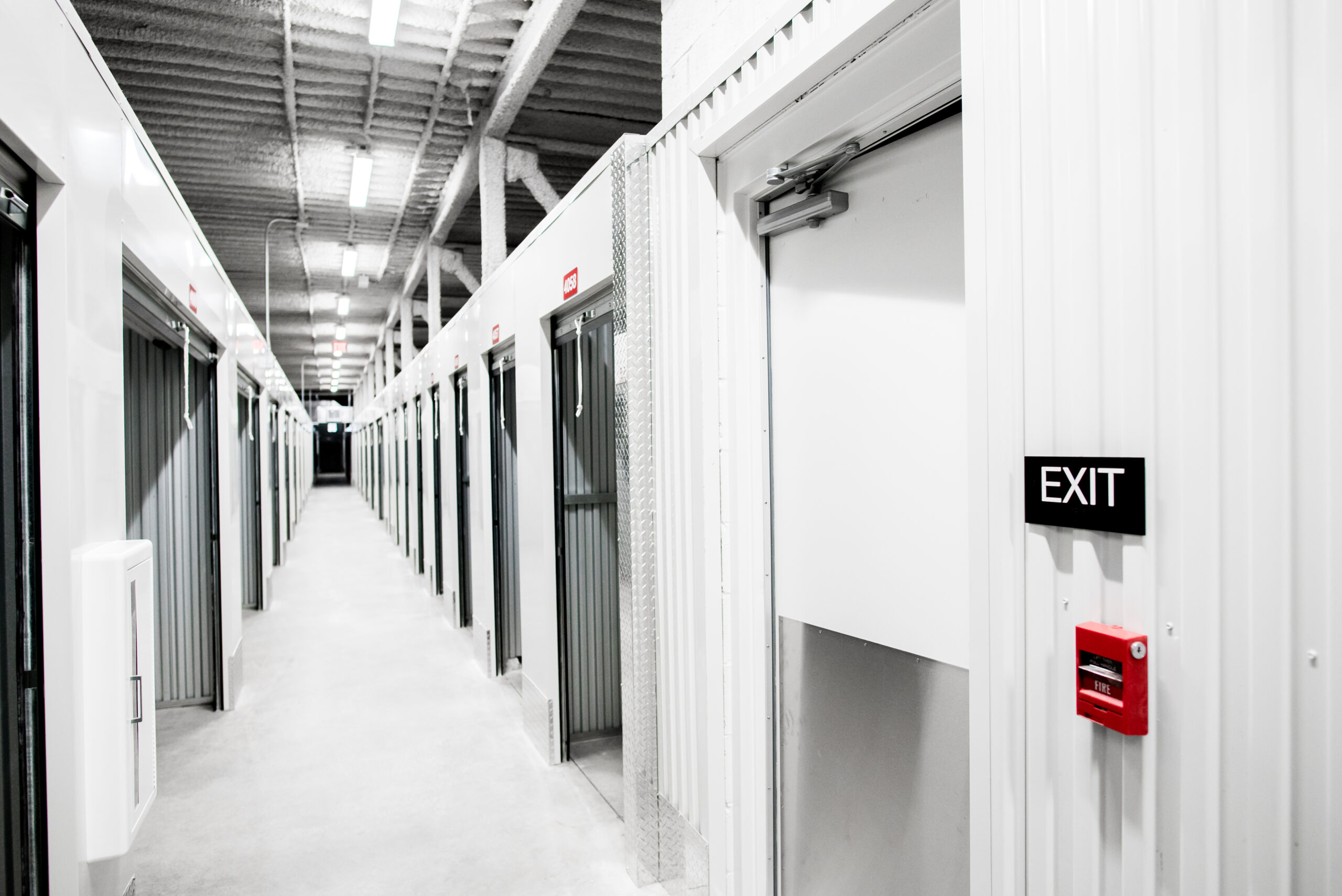 Inside CubeSmart Self-Storage in Pittsburgh where the newest location was construted by Franjo Construction.