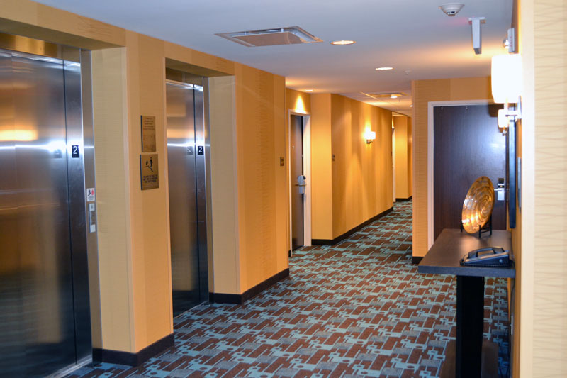 Fairfield Inn & Suites by Marriott Fairfield at The Highlands Century Hospitality hotel hallway